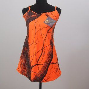 Small size orange camo style top